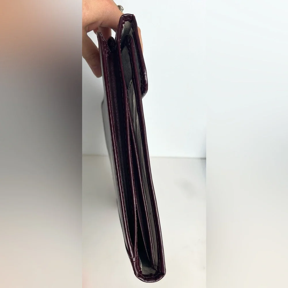 VTG Design A Day Planner Leather Brown Snap LARGE Size 14.5”Lx8.5”W